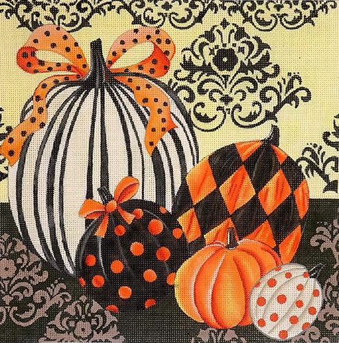 Elegant Pumpkins Painted Canvas Love You More  - 1