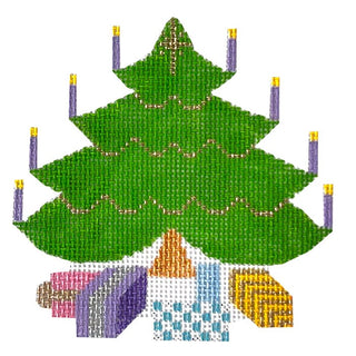 Elegant Tree with Stitch Guide Painted Canvas The Princess & Me 
