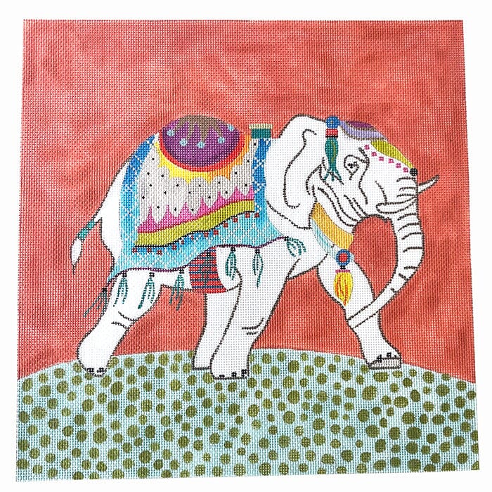 Elephant 2 Painted Canvas Colors of Praise  - 1