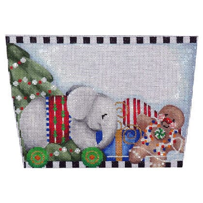 Elephant on Wheels Cuff Painted Canvas Associated Talents 