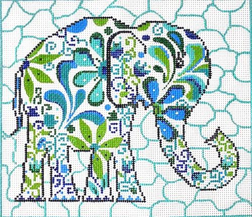 Elephant Painted Canvas Alice Peterson Company  - 1