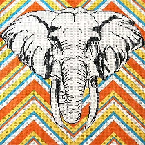 Elephant Painted Canvas The Meredith Collection  - 1