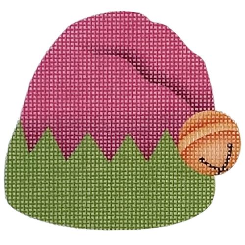 Elf Hat   Pink/Green Painted Canvas Pepperberry Designs  - 1