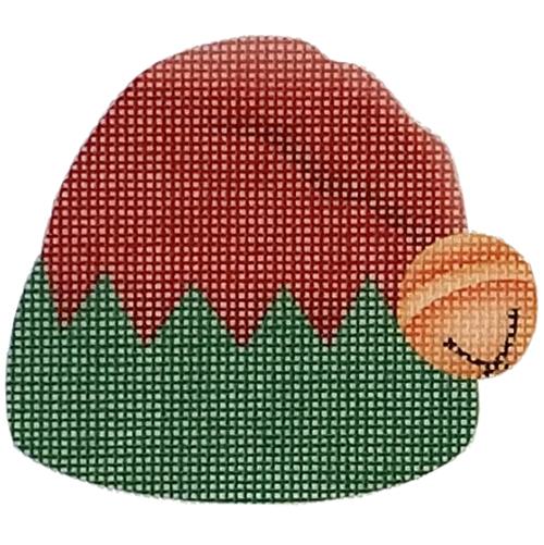 Elf Hat   Red/Green Painted Canvas Pepperberry Designs  - 1