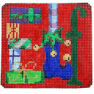 Elf Square Ornament on 18 Painted Canvas Associated Talents 

