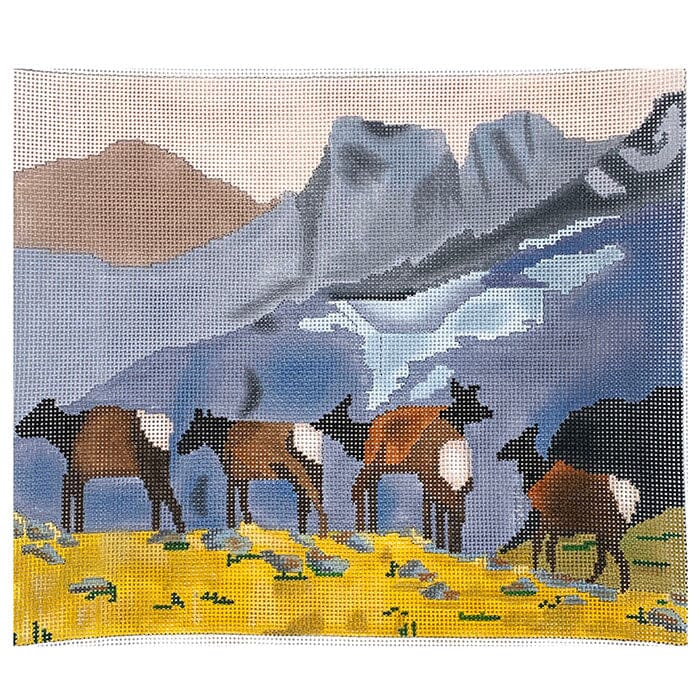 Elk Herd Painted Canvas Cooper Oaks Design  - 1
