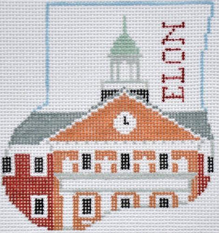 Elon University Mini Sock Painted Canvas Kathy Schenkel Designs 
