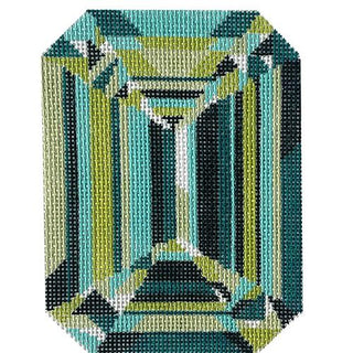 Emerald Gemstone Painted Canvas Audrey Wu Designs 

