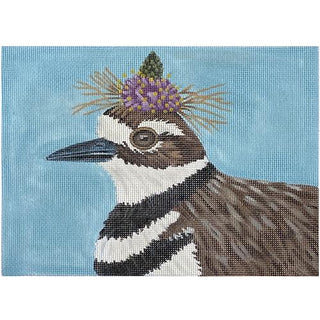 Emma the Killdeer Plover Painted Canvas Vicki Sawyer 
