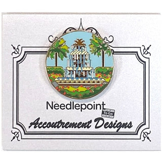Enamel Magnet   Pineapple Fountain Accessories Needlepoint To Go 
