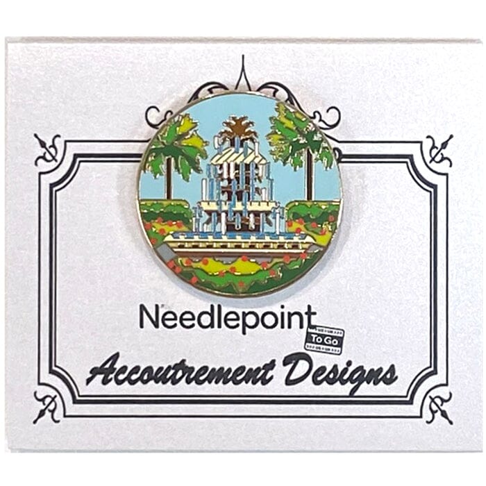 Enamel Magnet   Pineapple Fountain Accessories Needlepoint To Go 

