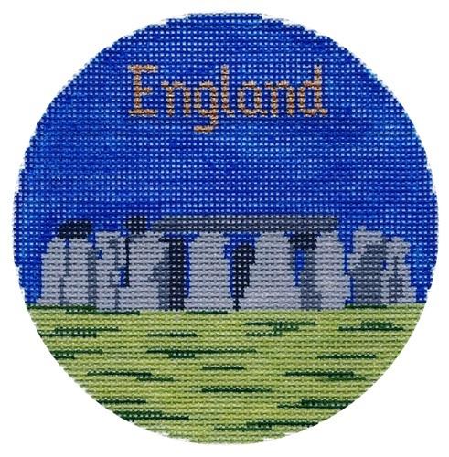 England Ornament Painted Canvas Silver Needle 
