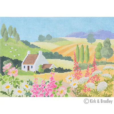 English Country Landscape Painted Canvas Kirk & Bradley 