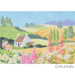 English Country Landscape Painted Canvas Kirk & Bradley 
