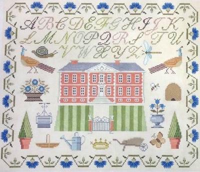 English Sampler   Country Estate Painted Canvas Kirk & Bradley 
