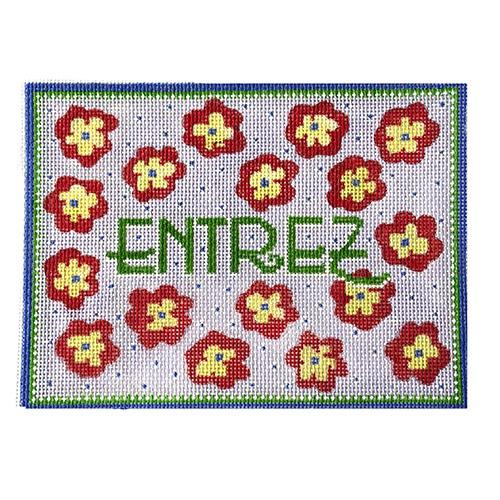 "Entrez" Provencal Painted Canvas Kate Dickerson Needlepoint Collections  - 1