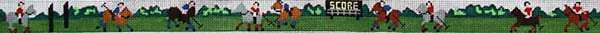 E.T Polo Scene Belt Painted Canvas The Meredith Collection  - 1