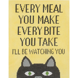 Every Bite You Take Cat Painted Canvas A Stitch in Time 
