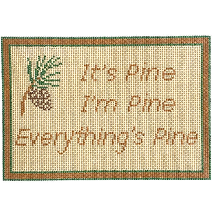 Everything's Pine Painted Canvas Alice & Blue 
