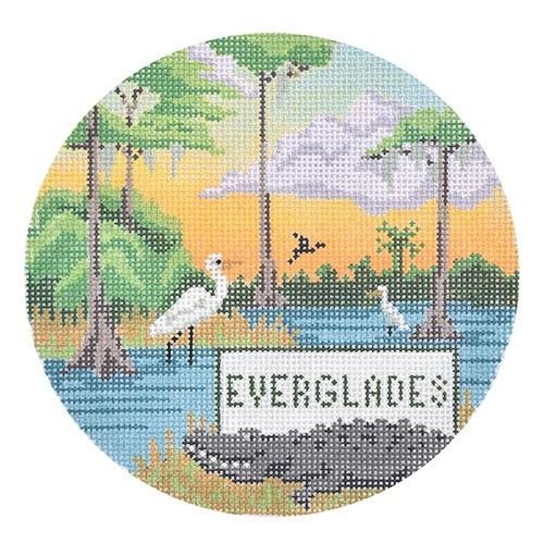 Explore America - Everglades with Stitch Guide Painted Canvas Burnett & Bradley 