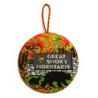Explore America   Great Smoky Mountains with Stitch Guide Painted Canvas Burnett & Bradley 
