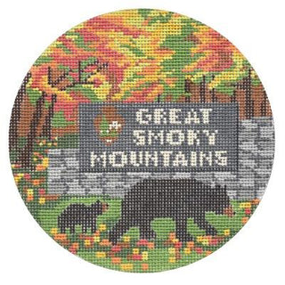 Explore America   Great Smoky Mountains with Stitch Guide Painted Canvas Burnett & Bradley 
