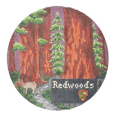 Explore America - Redwoods with Stitch Guide Painted Canvas Burnett & Bradley 
