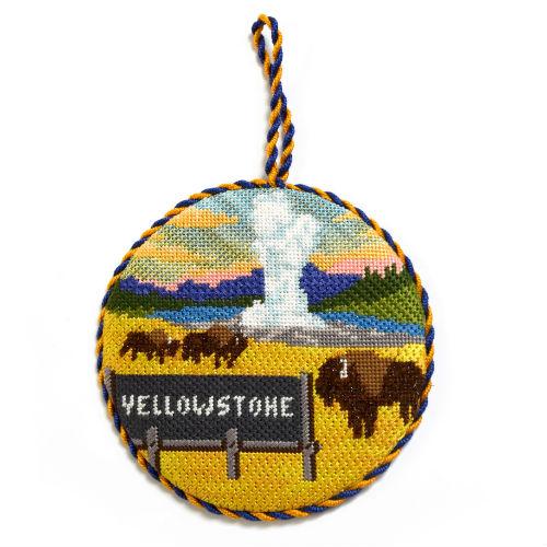 Explore America - Yellowstone with Stitch Guide Painted Canvas Burnett & Bradley 
