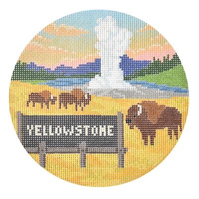 Explore America   Yellowstone with Stitch Guide Painted Canvas Burnett & Bradley 
