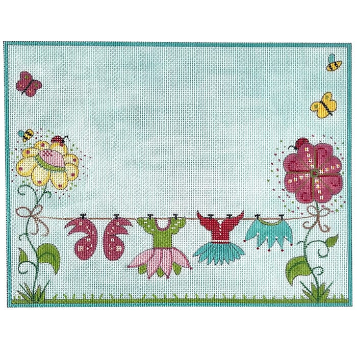Fairies Clothesline Painted Canvas Alice Peterson Company  - 1