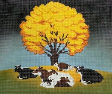 Fall Afternoon Painted Canvas Cooper Oaks Design  - 1