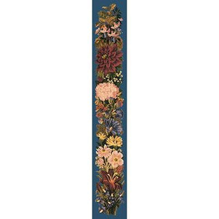 Fall Bell Pull Needlepoint Kit Kits Elizabeth Bradley Design Dark Blue 
