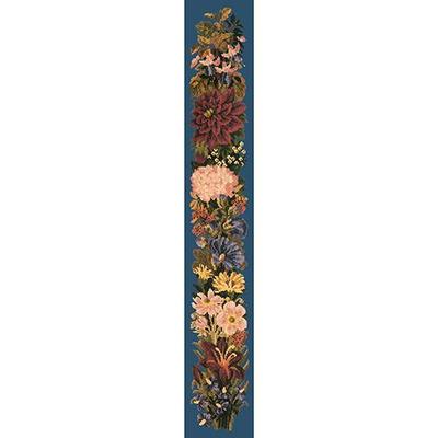 Fall Bell Pull Needlepoint Kit Kits Elizabeth Bradley Design Dark Blue 
