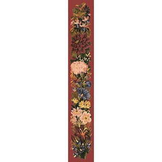 Fall Bell Pull Needlepoint Kit Kits Elizabeth Bradley Design Dark Red 
