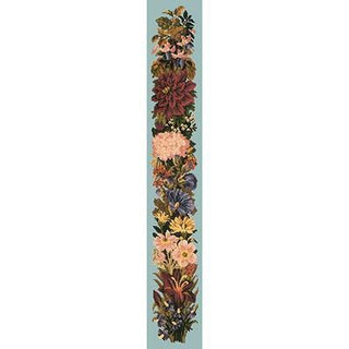 Fall Bell Pull Needlepoint Kit Kits Elizabeth Bradley Design Pale Blue 
