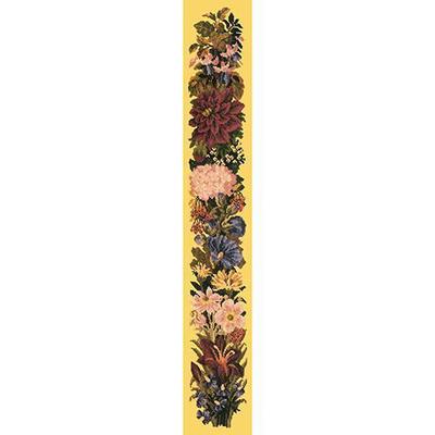 Fall Bell Pull Needlepoint Kit Kits Elizabeth Bradley Design Sunflower Yellow 
