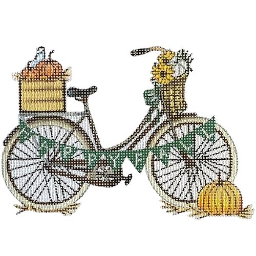 Fall Harvest Bike Small Painted Canvas Painted Pony Designs  - 1