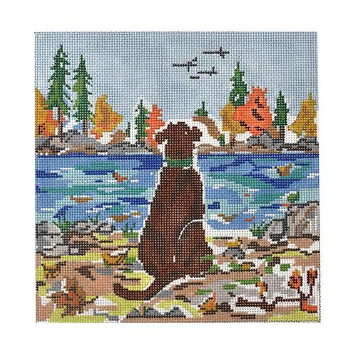 Fall Observer Painted Canvas Cooper Oaks Design  - 1