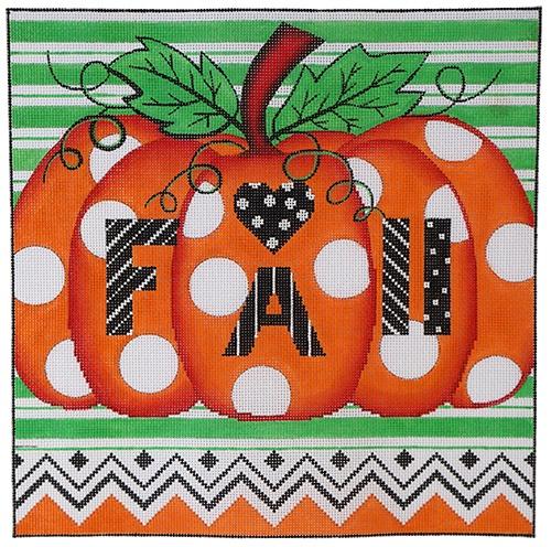 Fall Pumpkin Painted Canvas Alice Peterson 