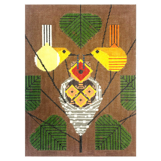 Family Circle Painted Canvas Charley Harper 