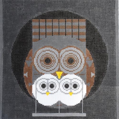 Family Owlbum Painted Canvas Charley Harper  - 1