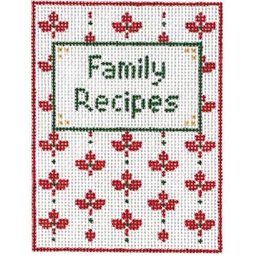 Family Recipes - Christmas on 18 mesh Painted Canvas Audrey Wu Designs 