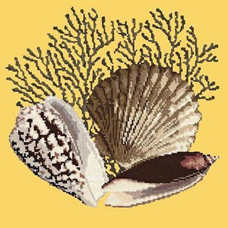 Fan Coral Needlepoint Kit Kits Elizabeth Bradley Design Sunflower Yellow 
