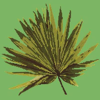 Fan Palm Leaf Needlepoint Kit Kits Elizabeth Bradley Design Grass Green 
