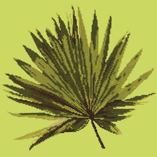 Fan Palm Leaf Needlepoint Kit Kits Elizabeth Bradley Design Pale Lime 
