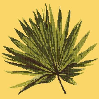 Fan Palm Leaf Needlepoint Kit Kits Elizabeth Bradley Design Sunflower Yellow 
