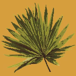 Fan Palm Leaf Needlepoint Kit Kits Elizabeth Bradley Design Yellow 
