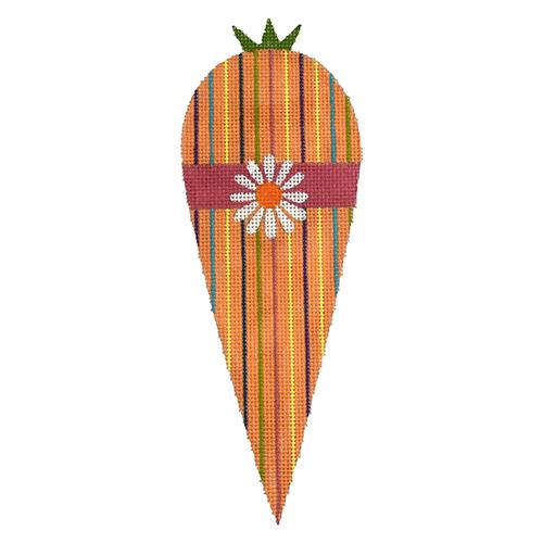 Fancy Carrots   Striped Painted Canvas Melissa Shirley Designs  - 1