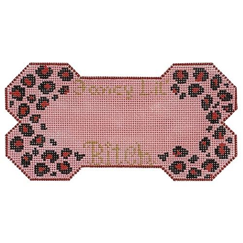 Fancy Lil Bitch Bone Ornament Painted Canvas Danji Designs  - 1