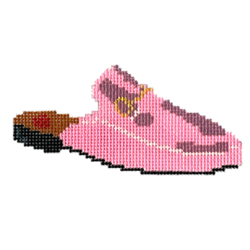 Fancy Princetown Loafer Mule - Pink Needlepoint.Com 